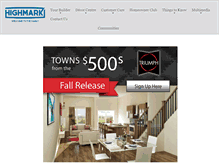 Tablet Screenshot of blog.highmarkhomes.ca